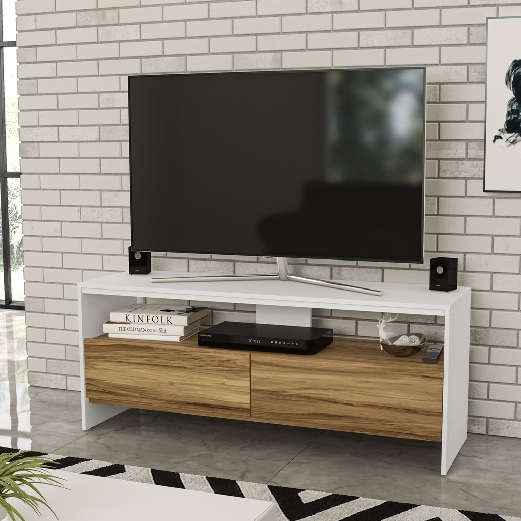 Boahaus Phoenix TV Stand | Modern Entertainment Center with Storage for 55" TVs