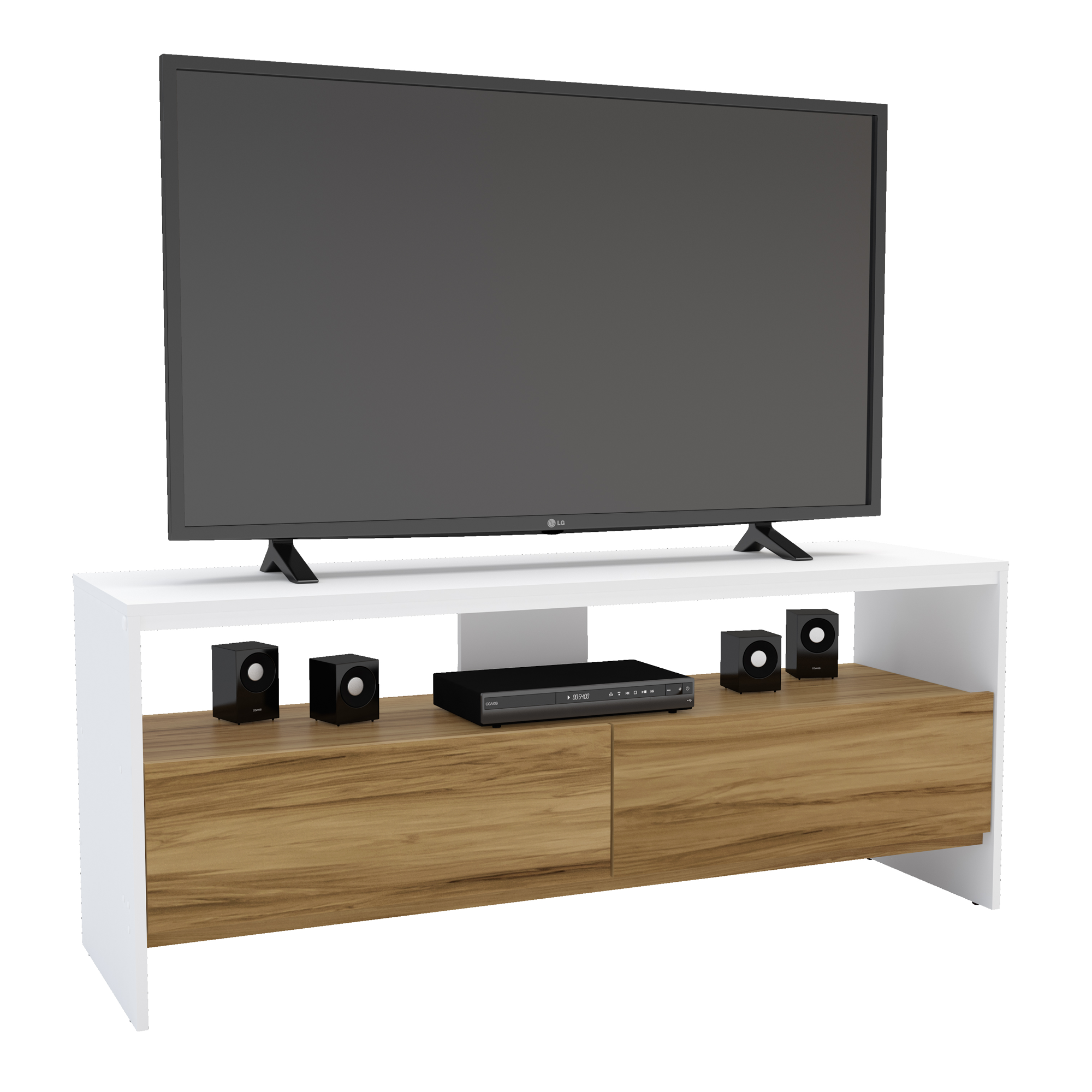 Boahaus Phoenix TV Stand | Modern Entertainment Center with Storage for 55" TVs