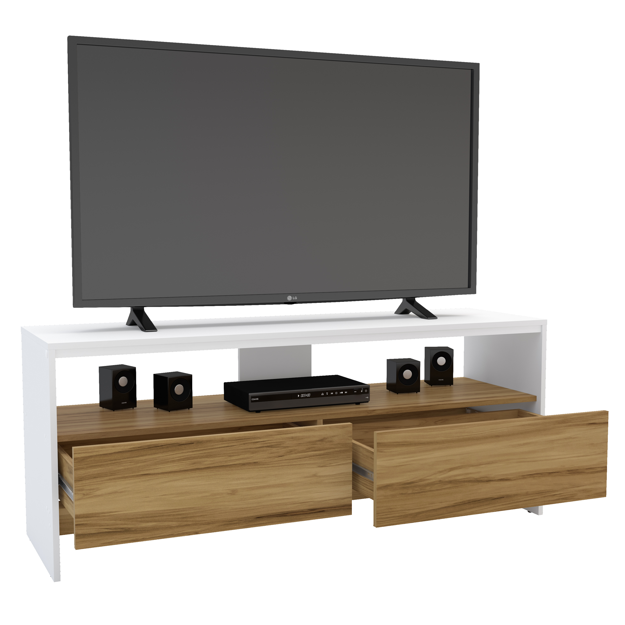Boahaus Phoenix TV Stand | Modern Entertainment Center with Storage for 55" TVs