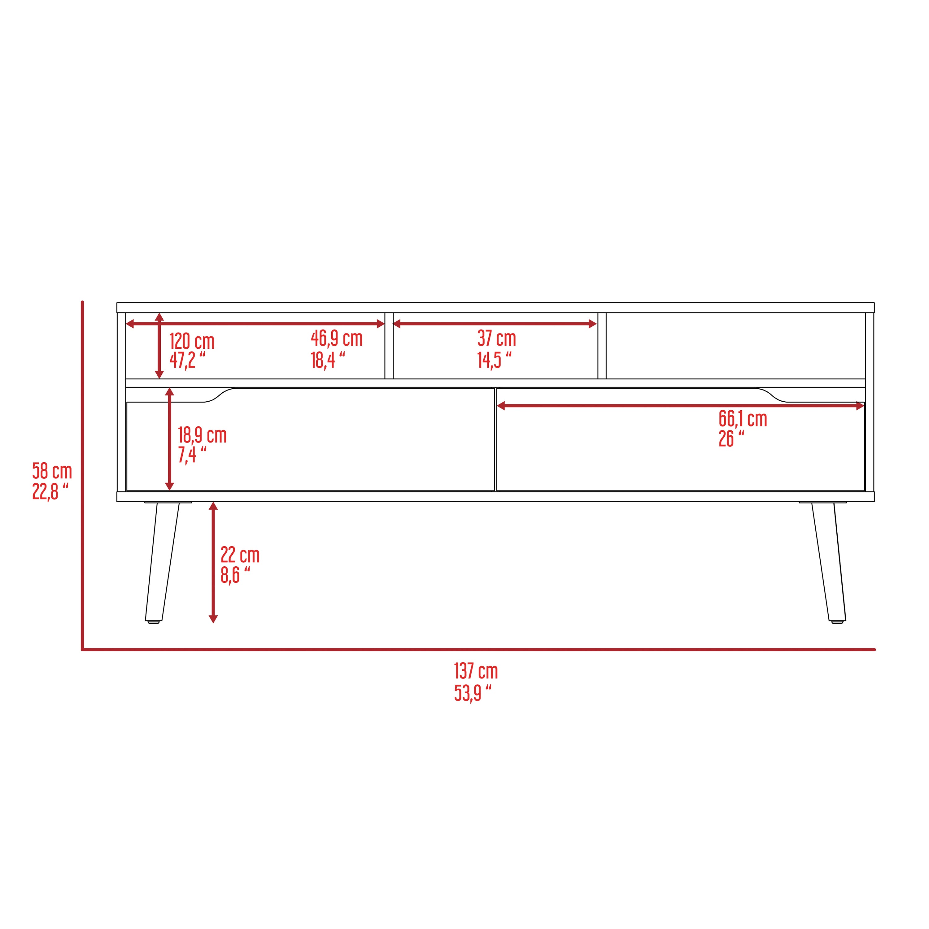 Boahaus Oakland Tv Stand