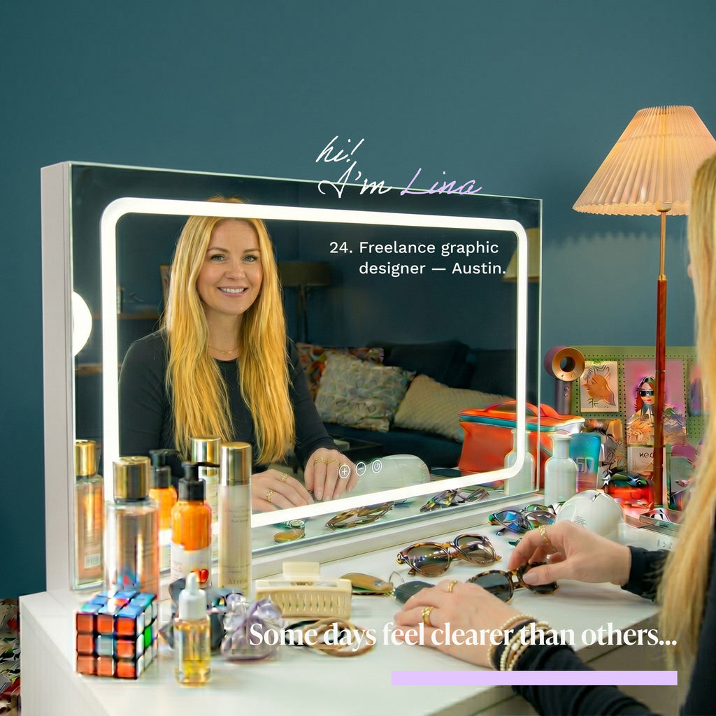 Boahaus Mila Vanity Desk with LED Mirror