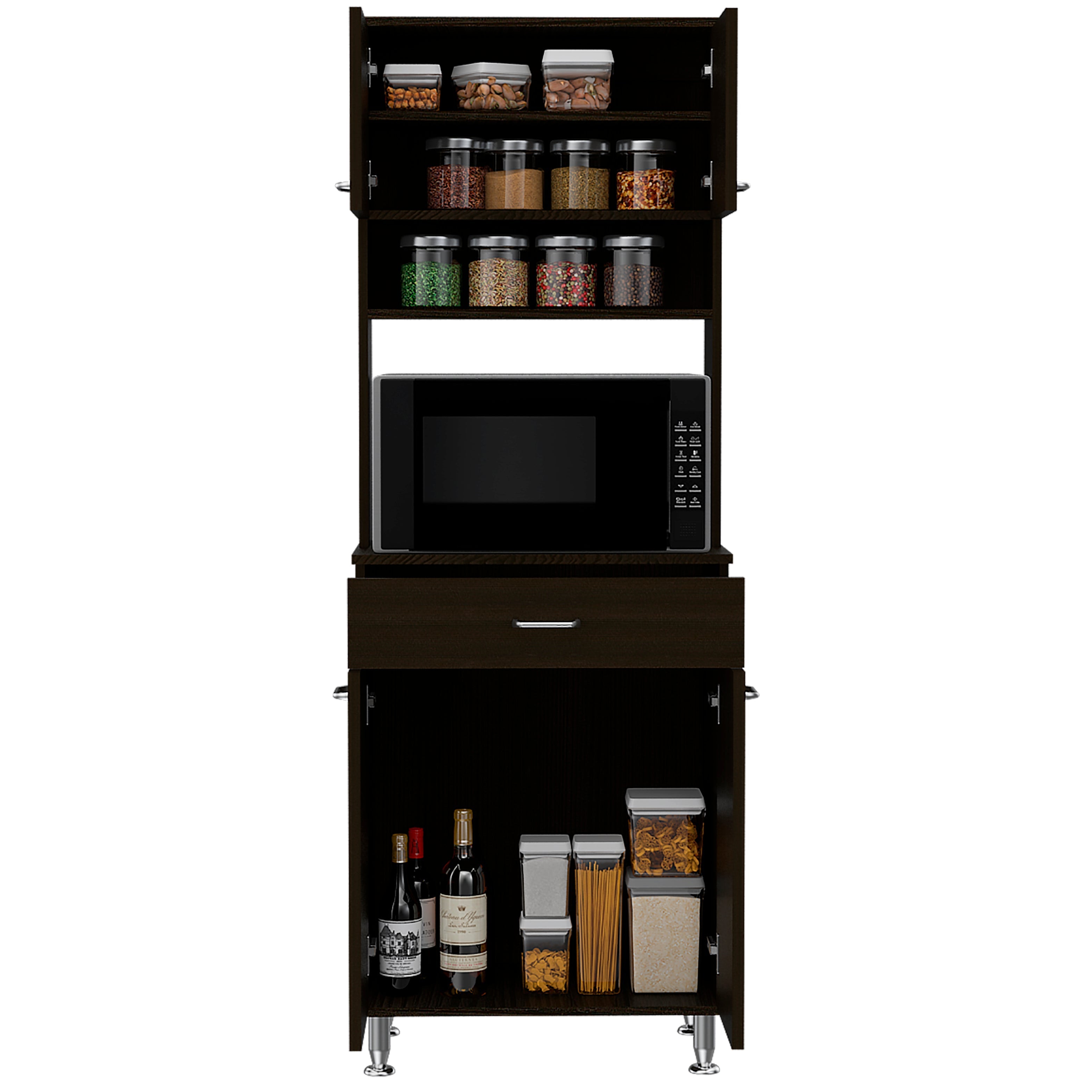 Nancy Kitchen Cabinet (Black)