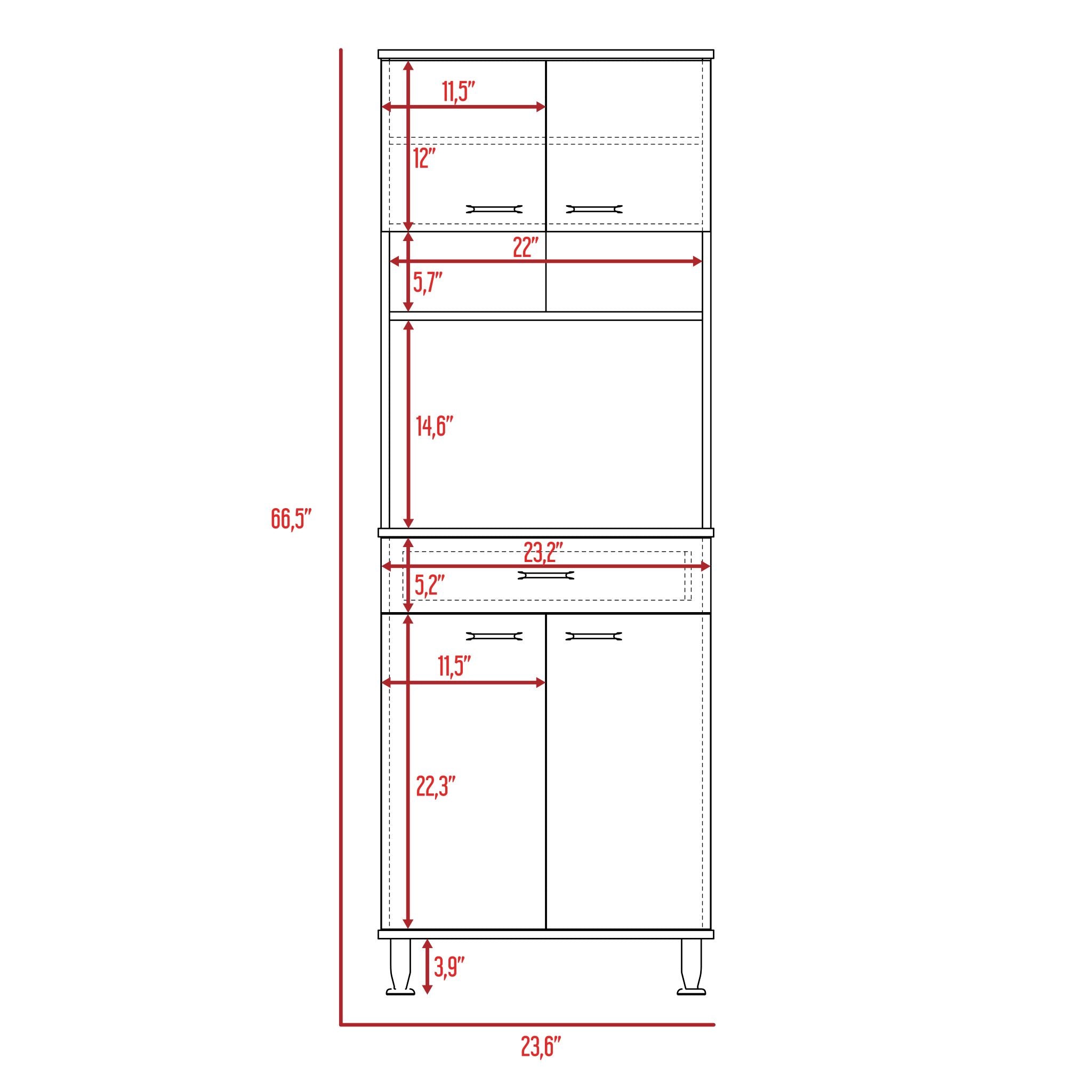 Nancy Kitchen Cabinet (Black)