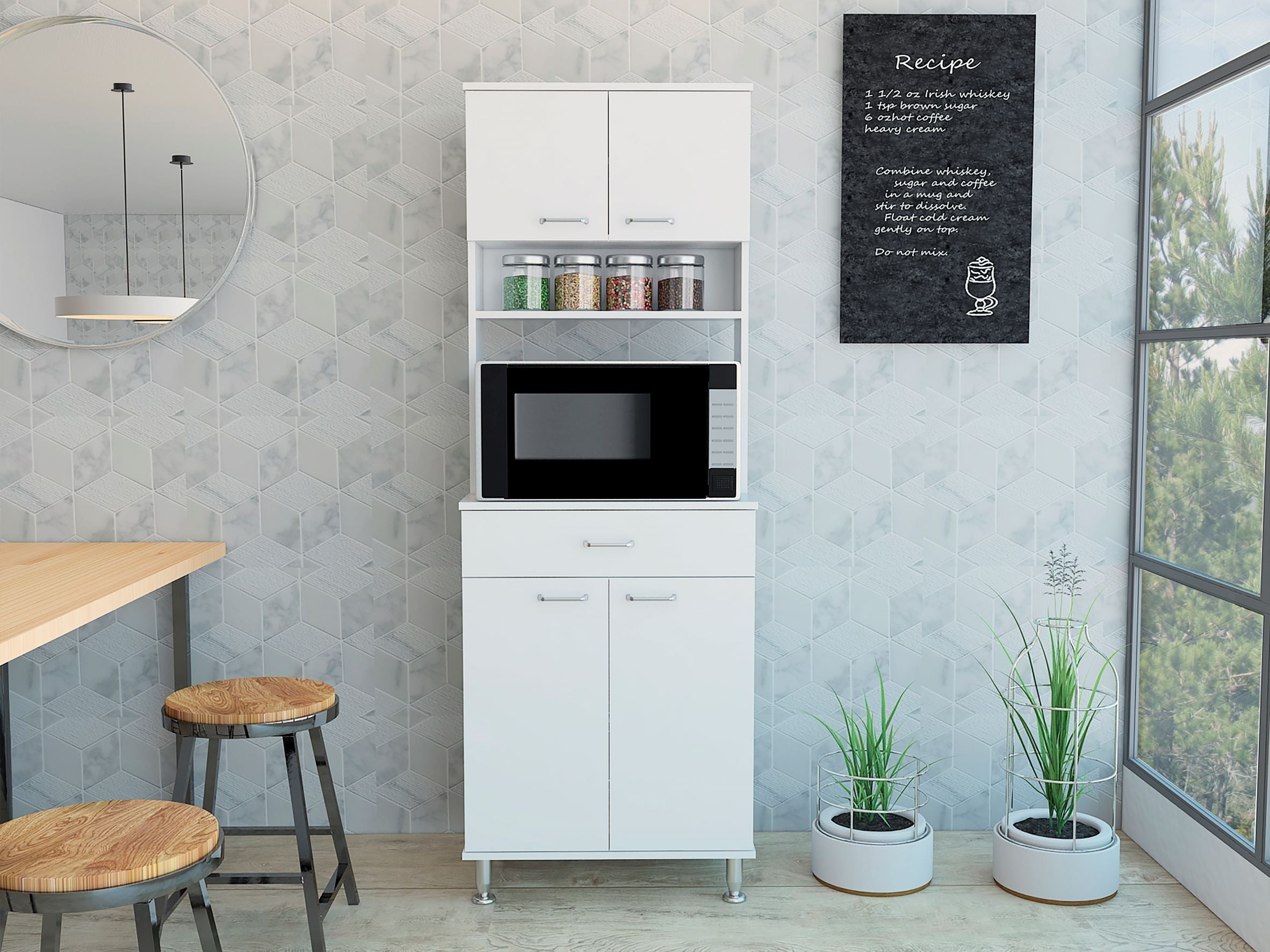 Nancy Kitchen Cabinet (Black)