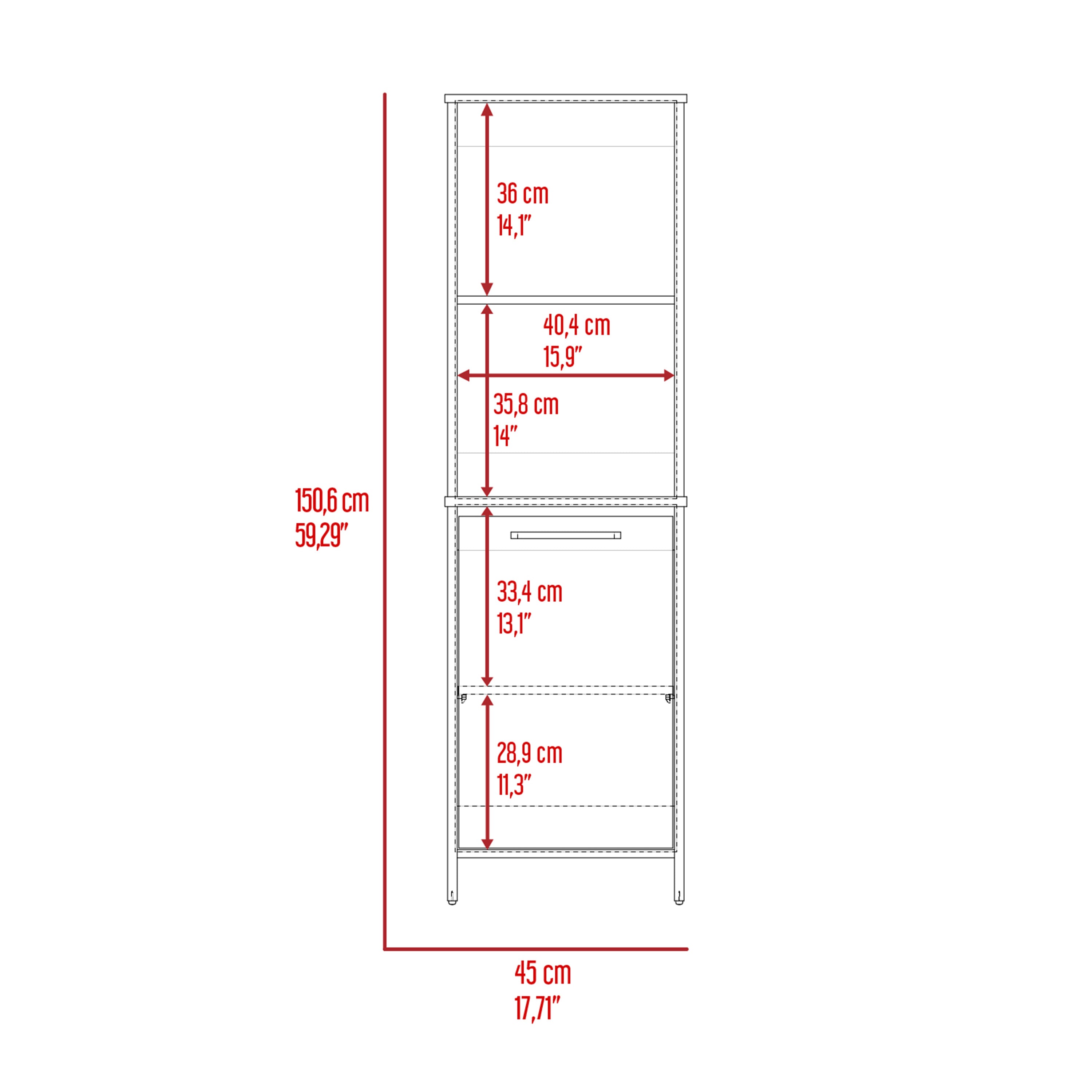 Boahaus Hölloch Pantry Cabinet