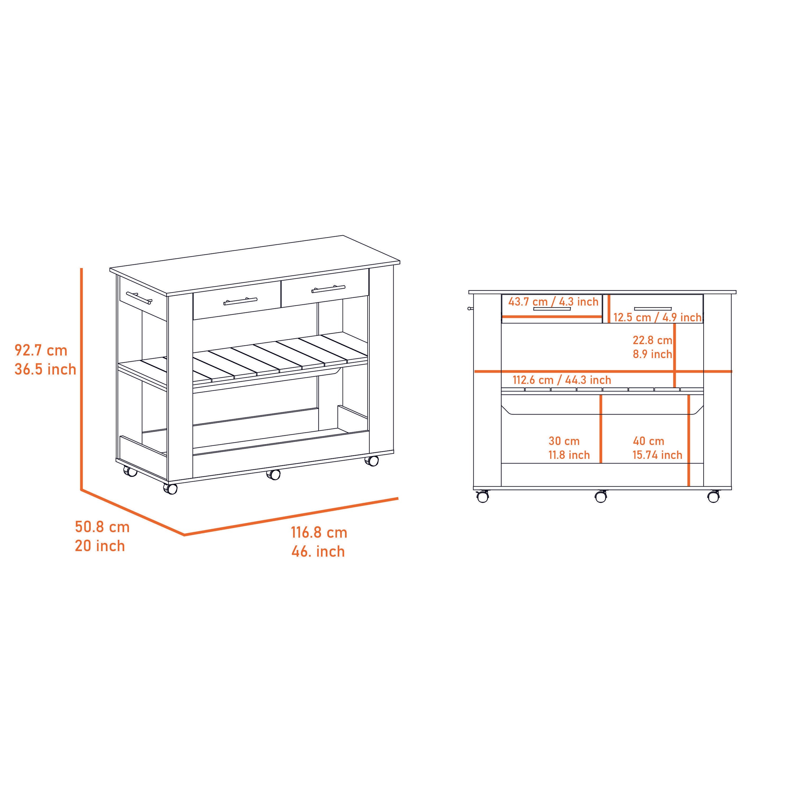 Boahaus Limoges Kitchen Island