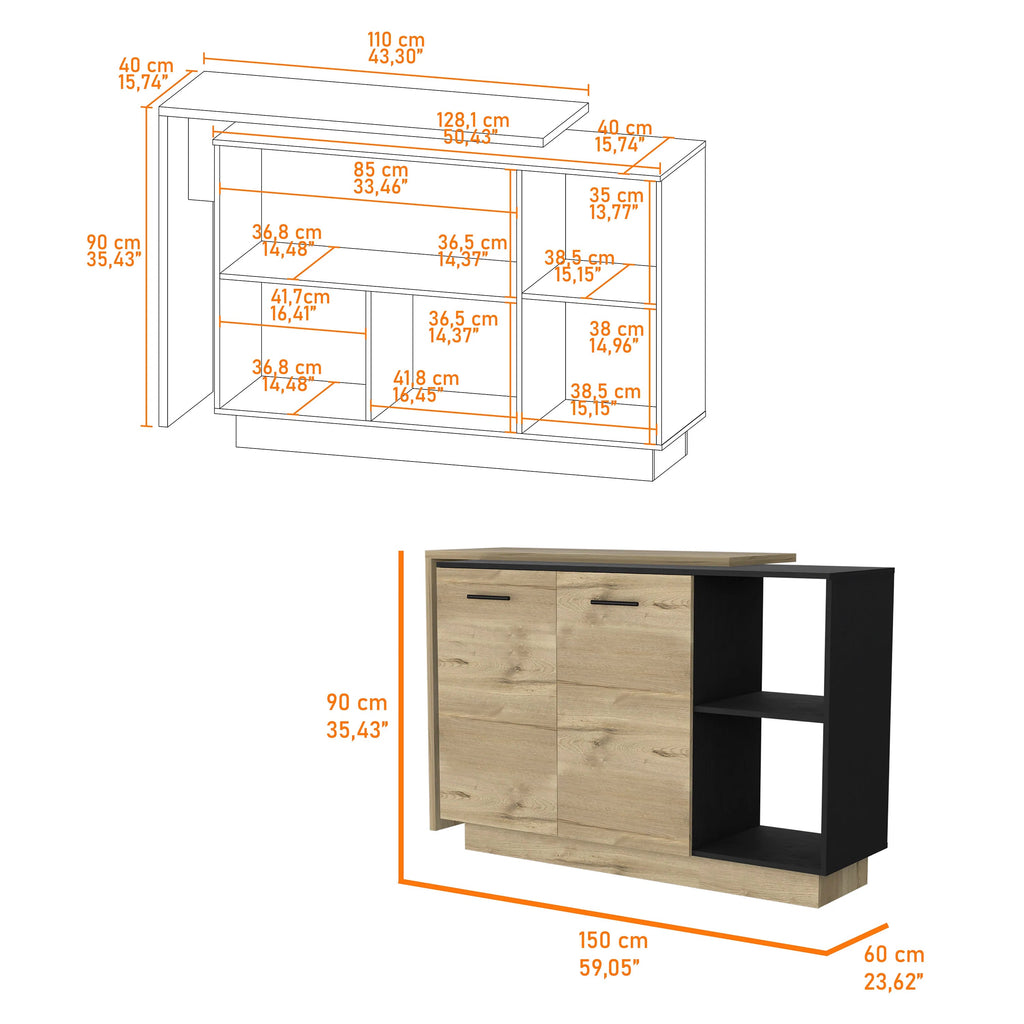 Boahaus Le Mans Kitchen Island