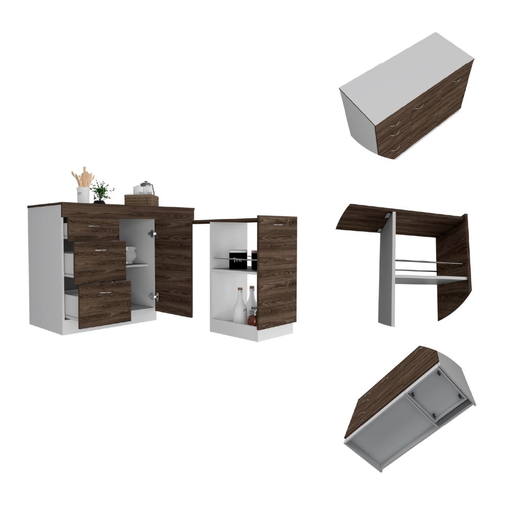 Bayonne Cabinet (White-Walnut)