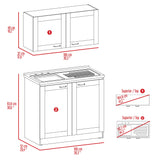 Boahaus Montauban Cabinet Set