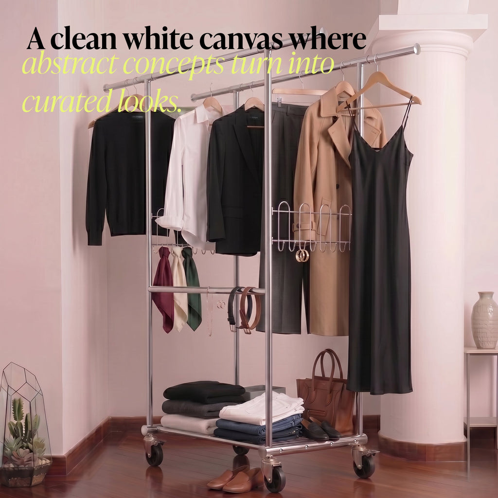 Drew Clothes Rack with Locking Wheels
