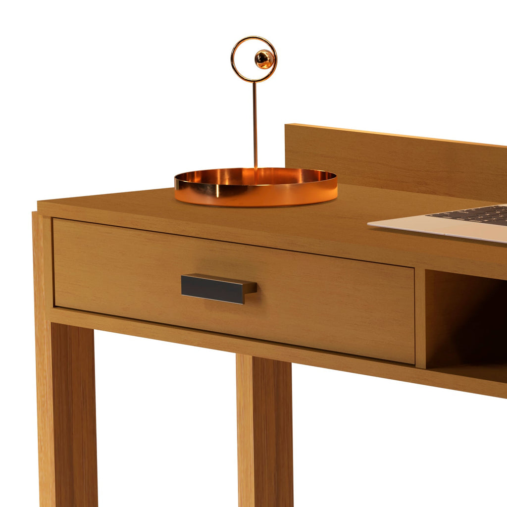 Boahaus Kettlewell Modern Computer Desk | Space-Saving Design with USB Ports