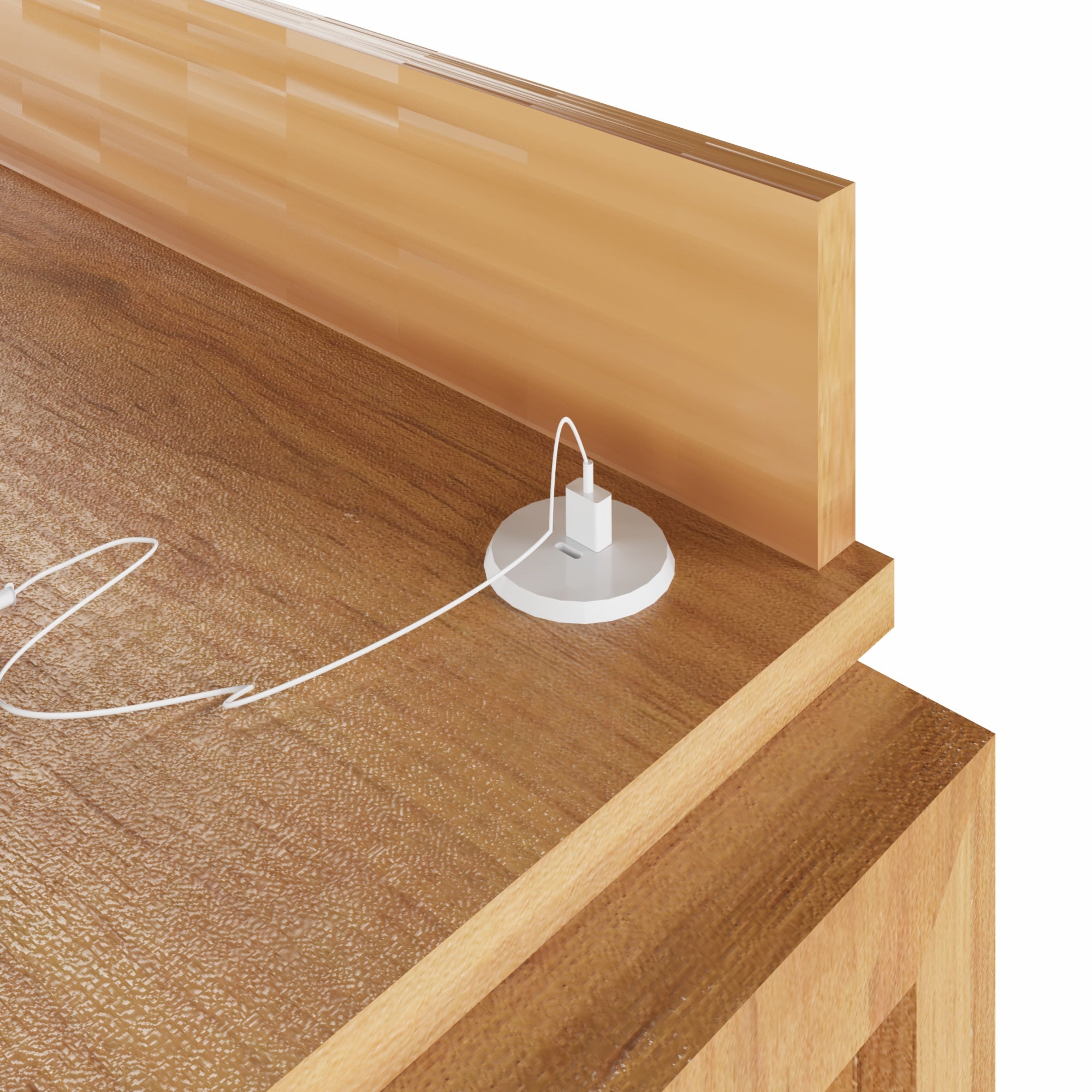 Boahaus Kettlewell Modern Computer Desk | Space-Saving Design with USB Ports