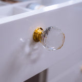 Set of 10 Modern Cabinet Knobs - Gold, Crystal, Rose Gold