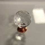 Set of 10 Modern Cabinet Knobs - Gold, Crystal, Rose Gold