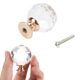 Set of 10 Modern Cabinet Knobs - Gold, Crystal, Rose Gold