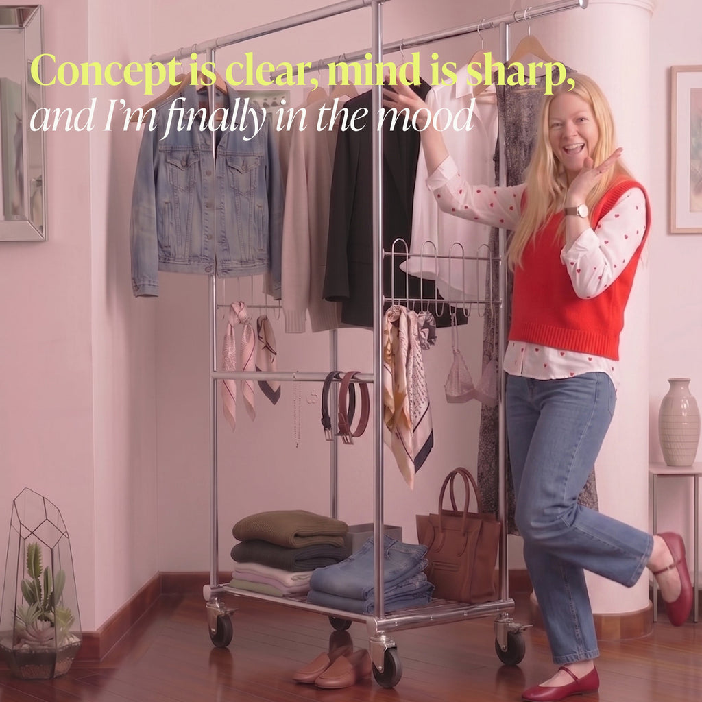 Drew Clothes Rack with Locking Wheels
