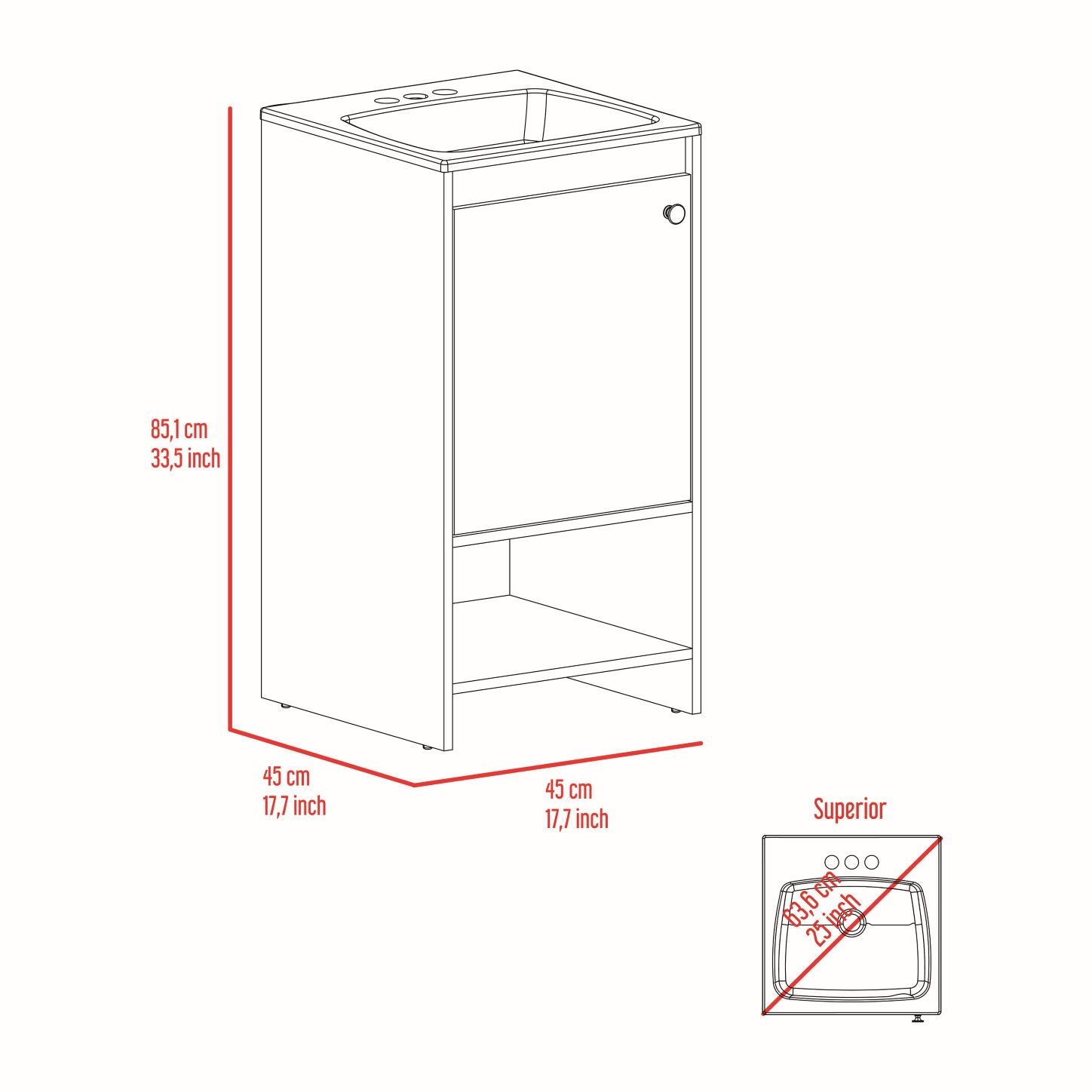 Boahaus Amanda Vanity Cabinet