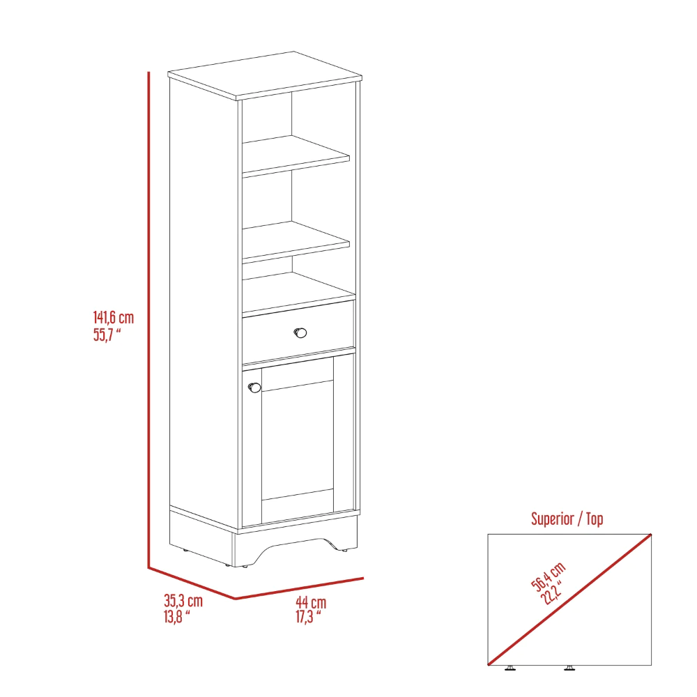Boahaus Dauphin Tall Linen Cabinet