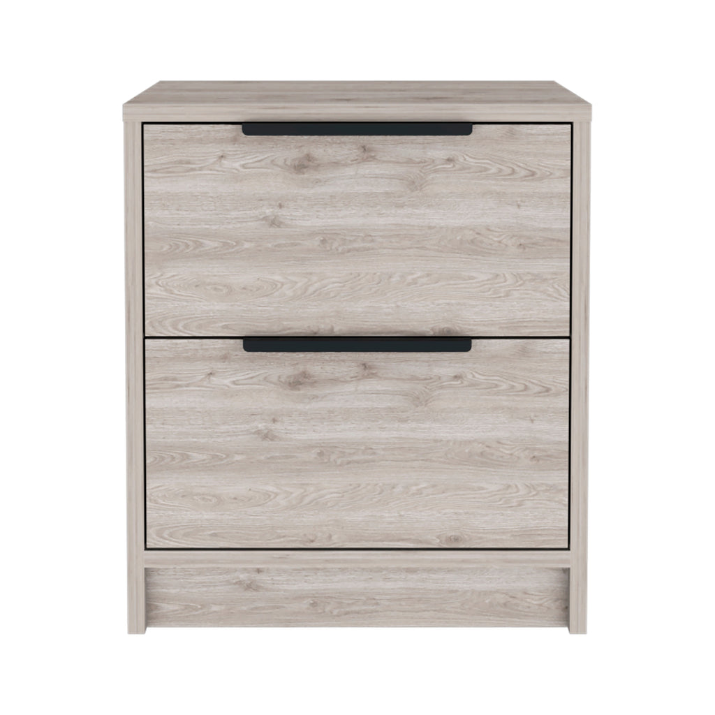 Boahaus Toledo Nightstand with Two Drawers | White Premium Design